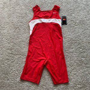 Nike Men's Wrestling Speedsuit Size Medium Weightlifting Scarlet Red
